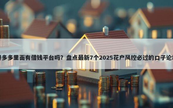 拼多多里面有借钱平台吗？盘点最新7个2025花户风控必过的口子论坛