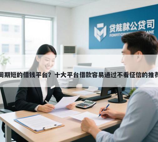周期短的借钱平台？十大平台借款容易通过不看征信的推荐