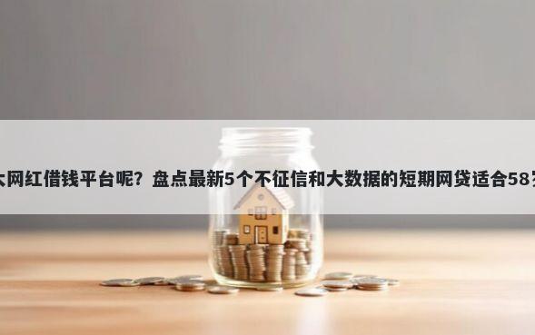 怎么找大网红借钱平台呢?盘点最新5个不征信和大数据的短期网贷适合58岁的平台