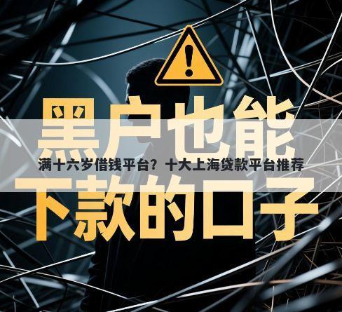 满十六岁借钱平台？十大上海贷款平台推荐