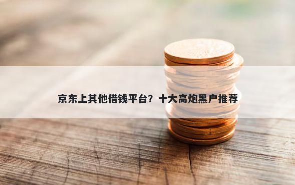 京东上其他借钱平台?十大高炮黑户推荐