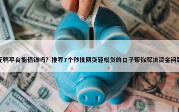 花鸭平台能借钱吗？推荐7个秒批网贷轻松贷的口子帮你解决资金问题