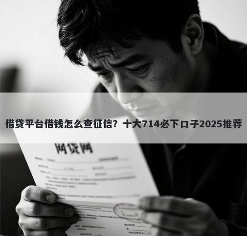 借贷平台借钱怎么查征信？十大714必下口子2025推荐