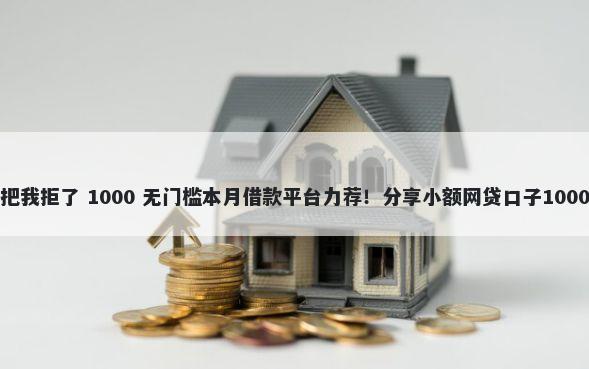 借钱平台都把我拒了 1000 无门槛本月借款平台力荐！分享小额网贷口子1000无门槛借款