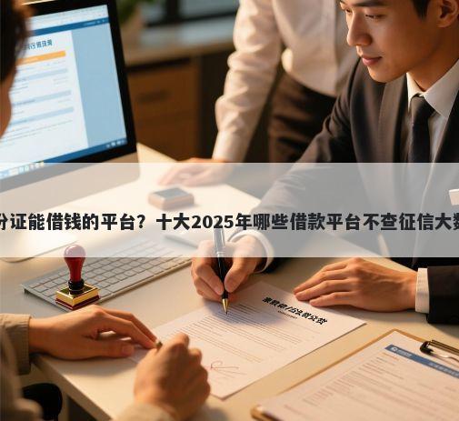一张身份证能借钱的平台？十大2025年哪些借款平台不查征信大数据推荐
