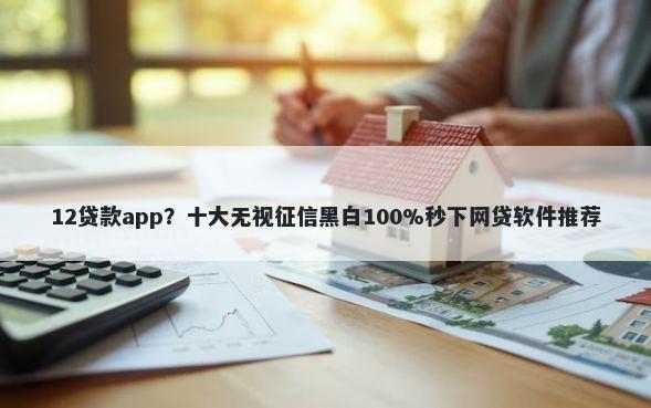 12贷款app？十大无视征信黑白100%秒下网贷软件推荐
