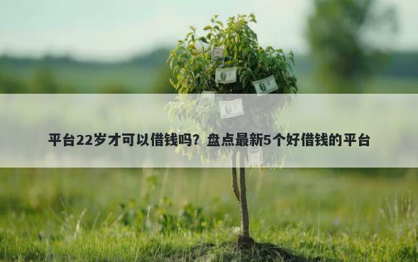 平台22岁才可以借钱吗？盘点最新5个好借钱的平台