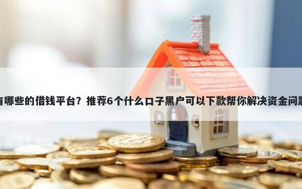 有哪些的借钱平台？推荐6个什么口子黑户可以下款帮你解决资金问题