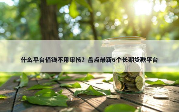 什么平台借钱不用审核？盘点最新6个长期贷款平台