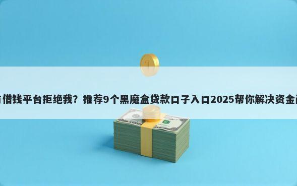 所有借钱平台拒绝我？推荐9个黑魔盒贷款口子入口2025帮你解决资金问题