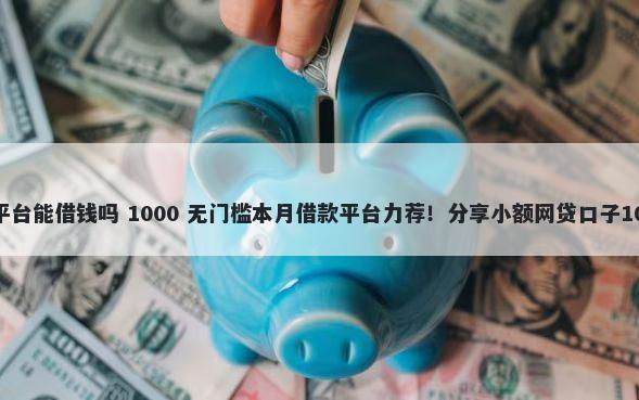 征信黑了哪个平台能借钱吗 1000 无门槛本月借款平台力荐！分享小额网贷口子1000无门槛借款