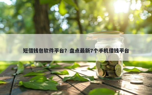 短借钱包软件平台？盘点最新7个手机借钱平台