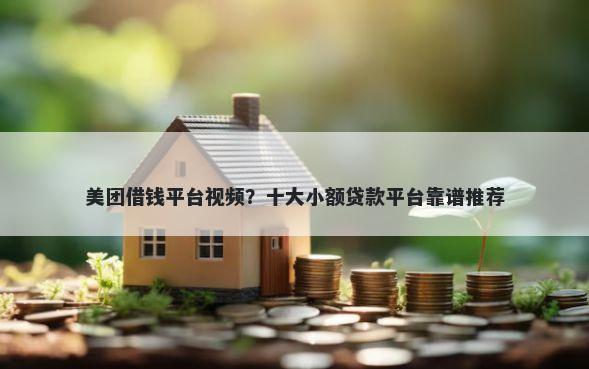 美团借钱平台视频？十大小额贷款平台靠谱推荐