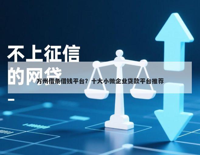 万州借条借钱平台？十大小微企业贷款平台推荐