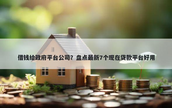 借钱给政府平台公司？盘点最新7个现在贷款平台好用