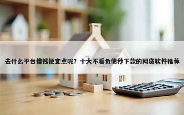 去什么平台借钱便宜点呢？十大不看负债秒下款的网贷软件推荐