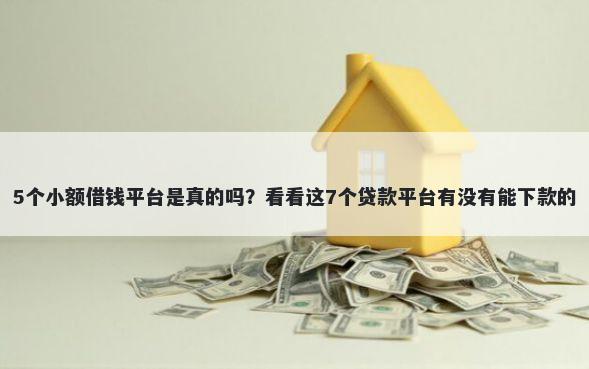 5个小额借钱平台是真的吗？看看这7个贷款平台有没有能下款的